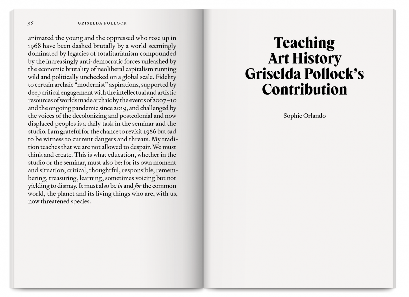 Feminism, Pedagogy, and the Studio: Reflections Across Four Decades, Griselda Pollock